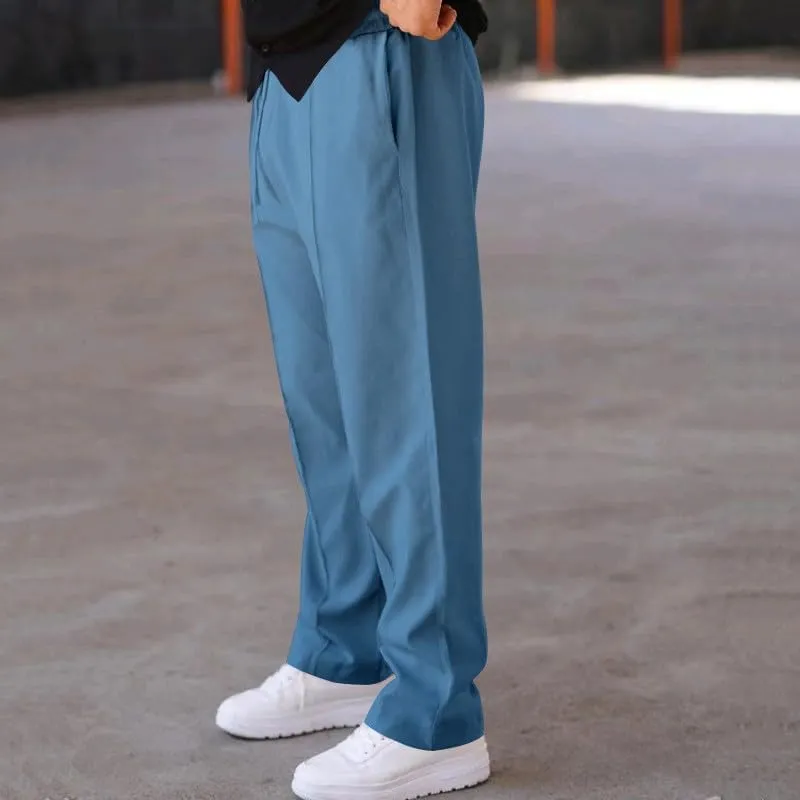 Men Cargo Pants Baggy Stretch Drawstring Elastic Waist Workout Heavyweight Fleece Jogger Sweatpant Sport Trousers