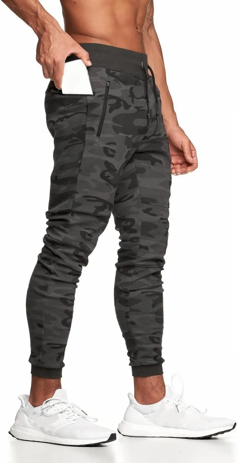 Mens 2023 Casual Joggers Pants Cotton Drawstring Cargo Pants Athletic Hiking Twill Track Jogging Sweatpants Pants