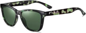 Men's and women's sunglasses Women Polarized Sunglasses Eyeglasses Frames Men Sun Glasses Bohemian Camping Beach Sports Visor Eyewear,Tortoiseshell Green,CN