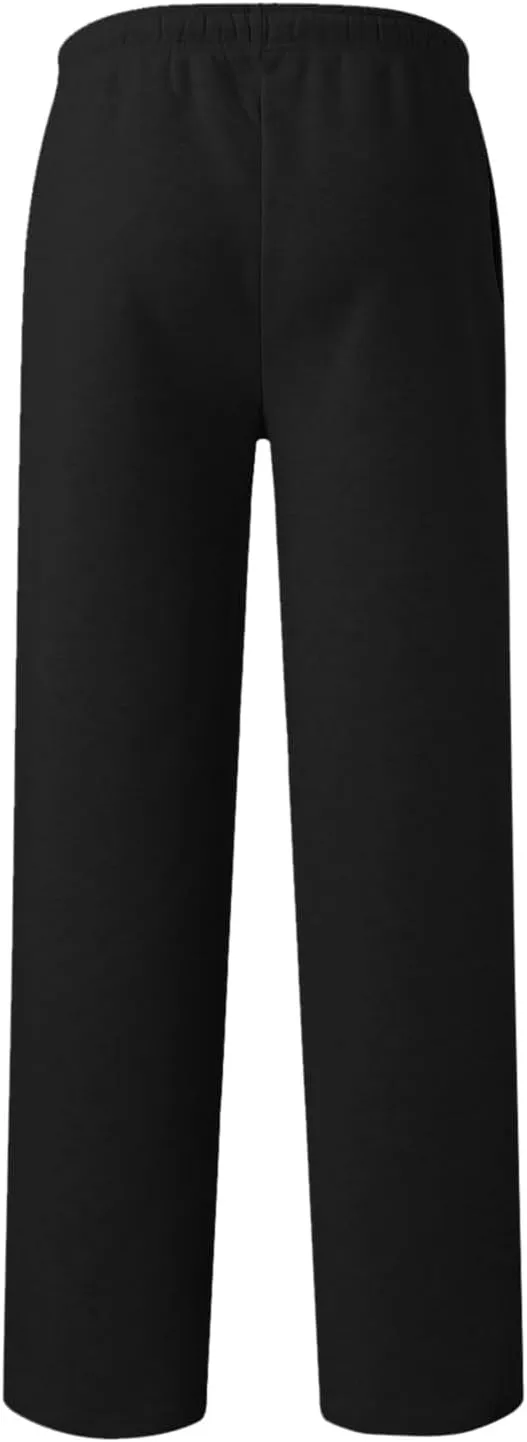 Men's Baggy Fleece Sweatpants Casual Drawstring Tapered Joggers Athletic Sweat Pants Workout Running with Pockets