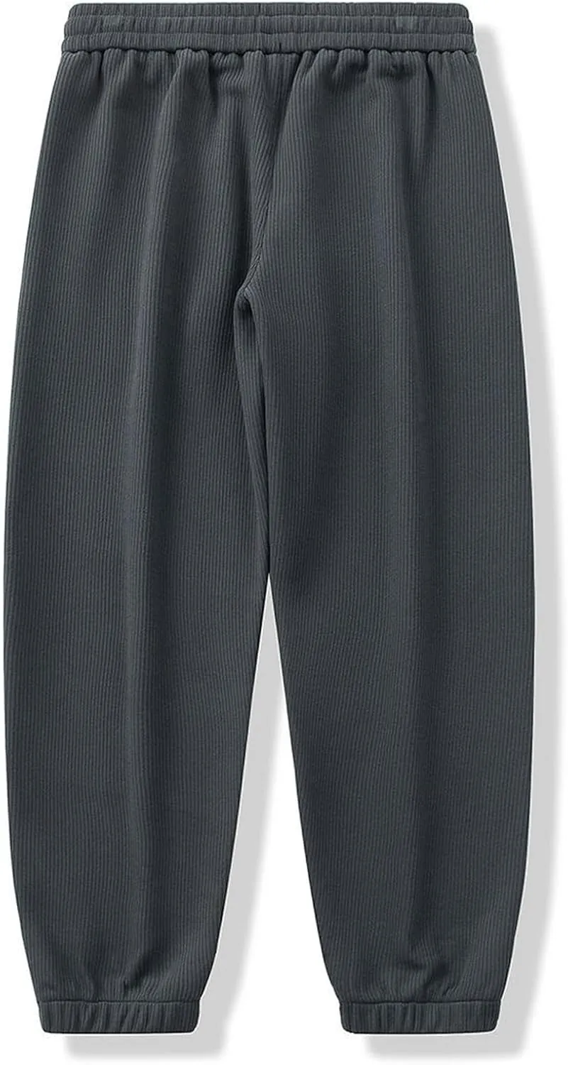 Men's Baggy Sweatpants Color Block Drawstring Sweatpants Casual Loose Lounge Sweat Pants Cargo Joggers with Pockets