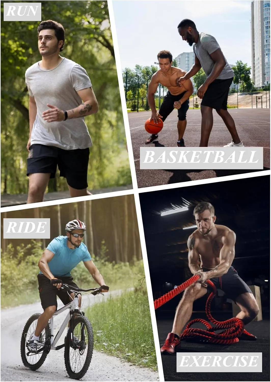 Men’s Basketball Shorts Running Athletic Workout Shorts with Pockets Quick Dry and Loose Fit