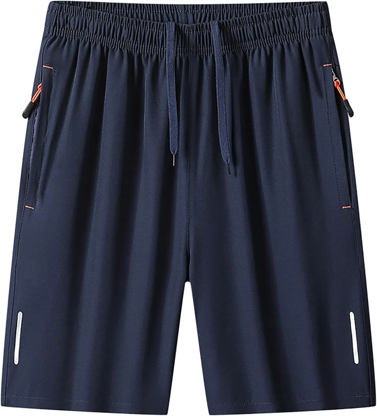 Mens Basketball Shorts Running Outdoor Activewear Gym Mosture-Wicking Breathable Bermuda Shorts with Zipper Pockets