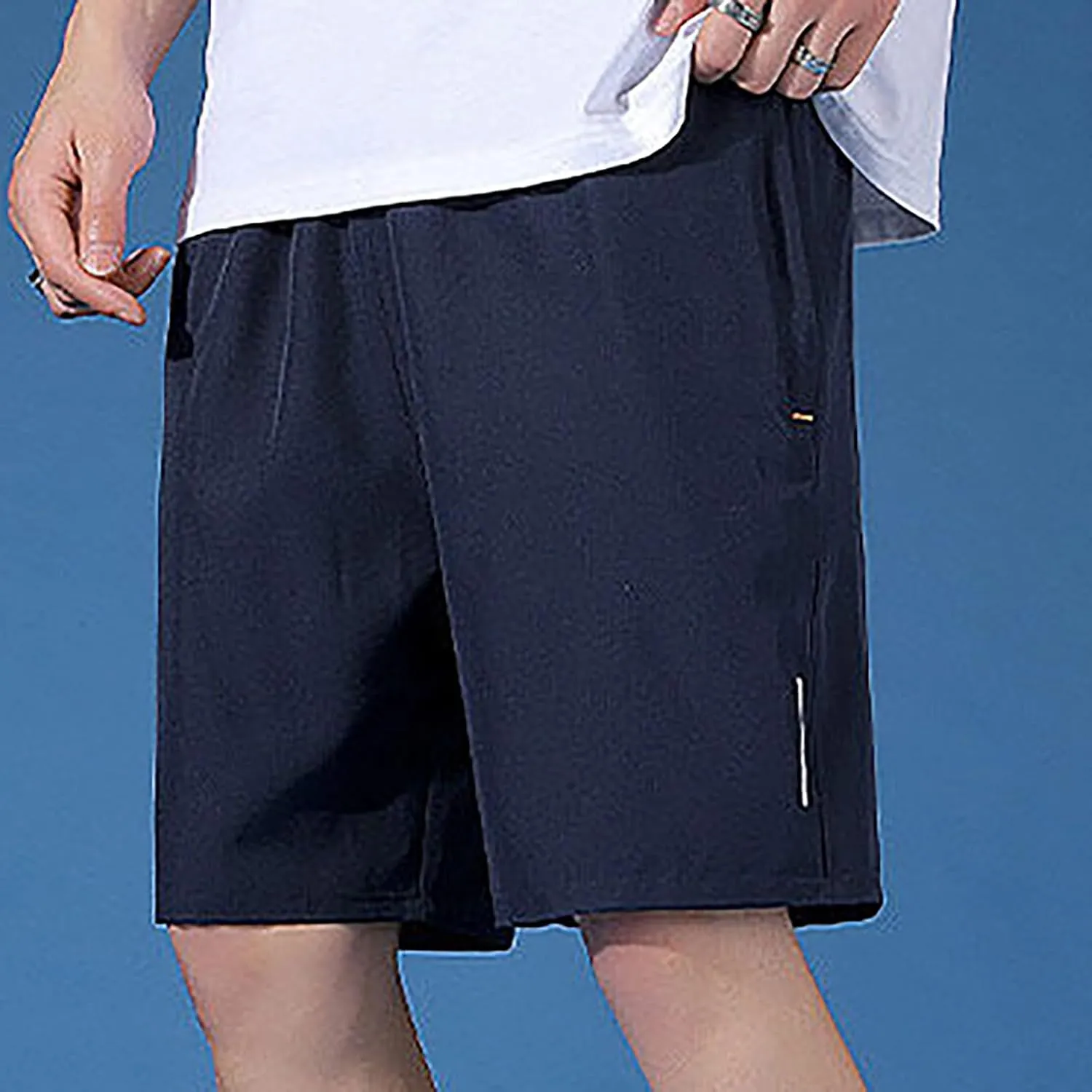 Mens Basketball Shorts Running Outdoor Activewear Gym Mosture-Wicking Breathable Bermuda Shorts with Zipper Pockets