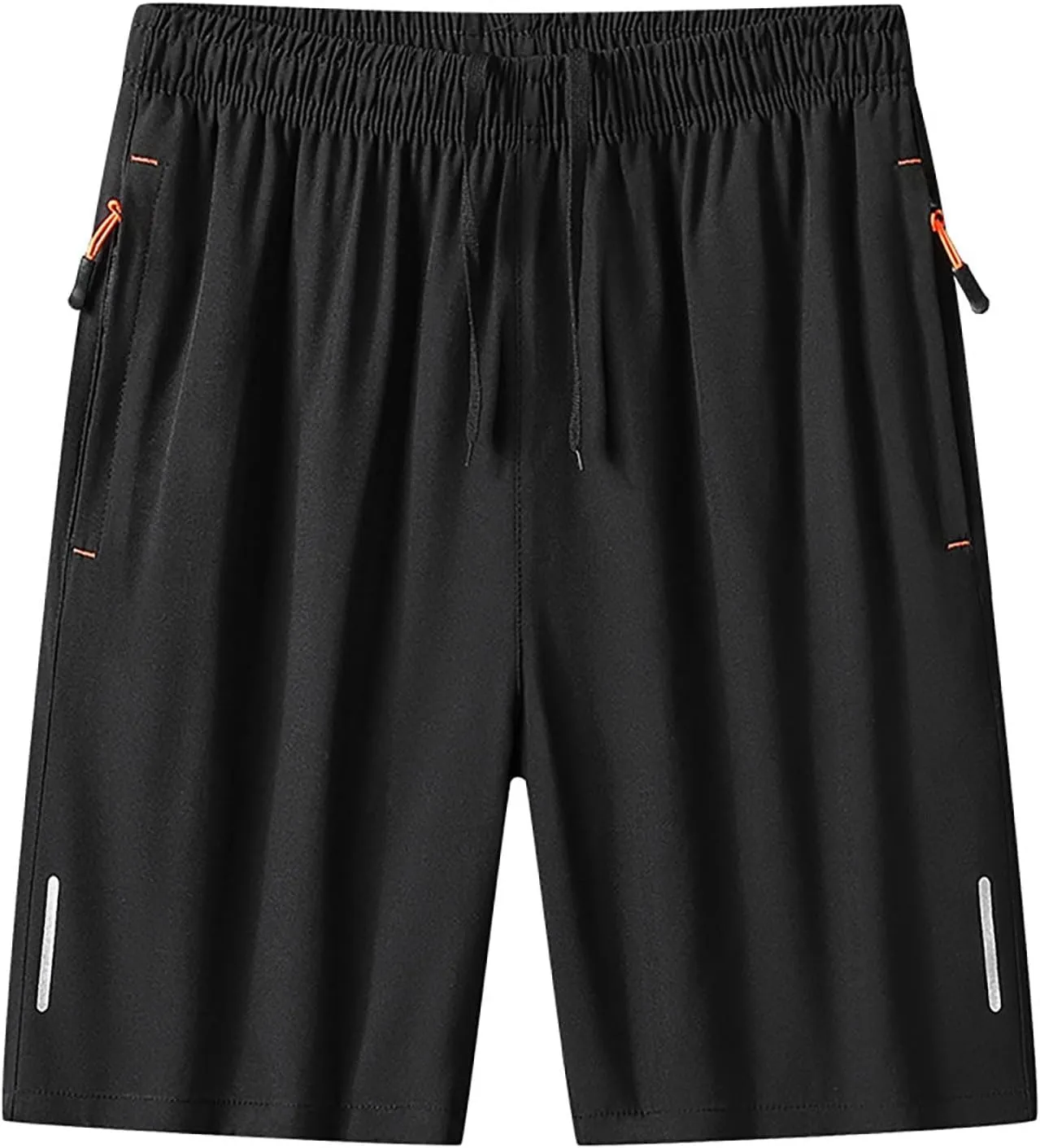 Mens Basketball Shorts Running Outdoor Activewear Gym Mosture-Wicking Breathable Bermuda Shorts with Zipper Pockets