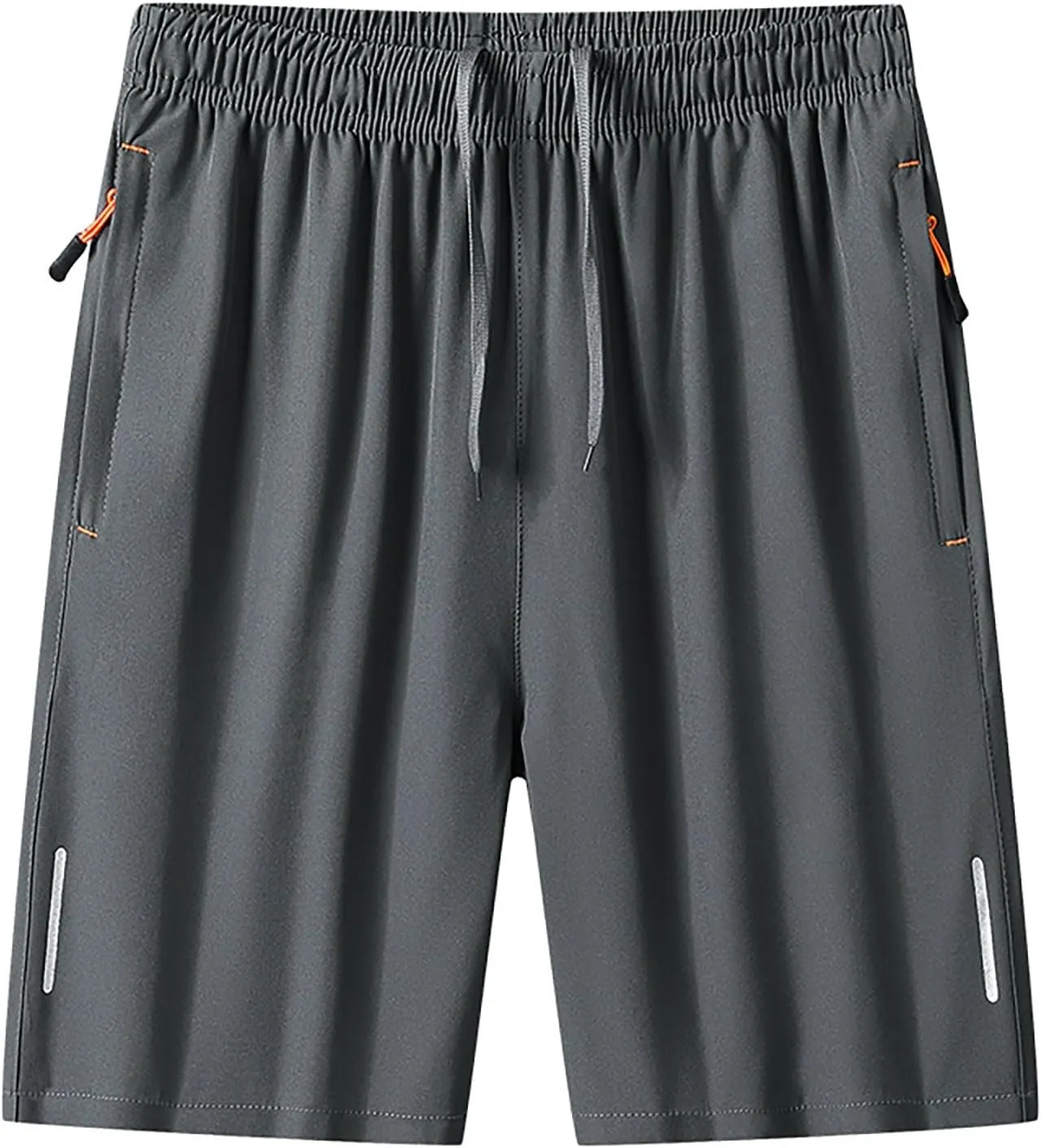 Mens Basketball Shorts Running Outdoor Activewear Gym Mosture-Wicking Breathable Bermuda Shorts with Zipper Pockets