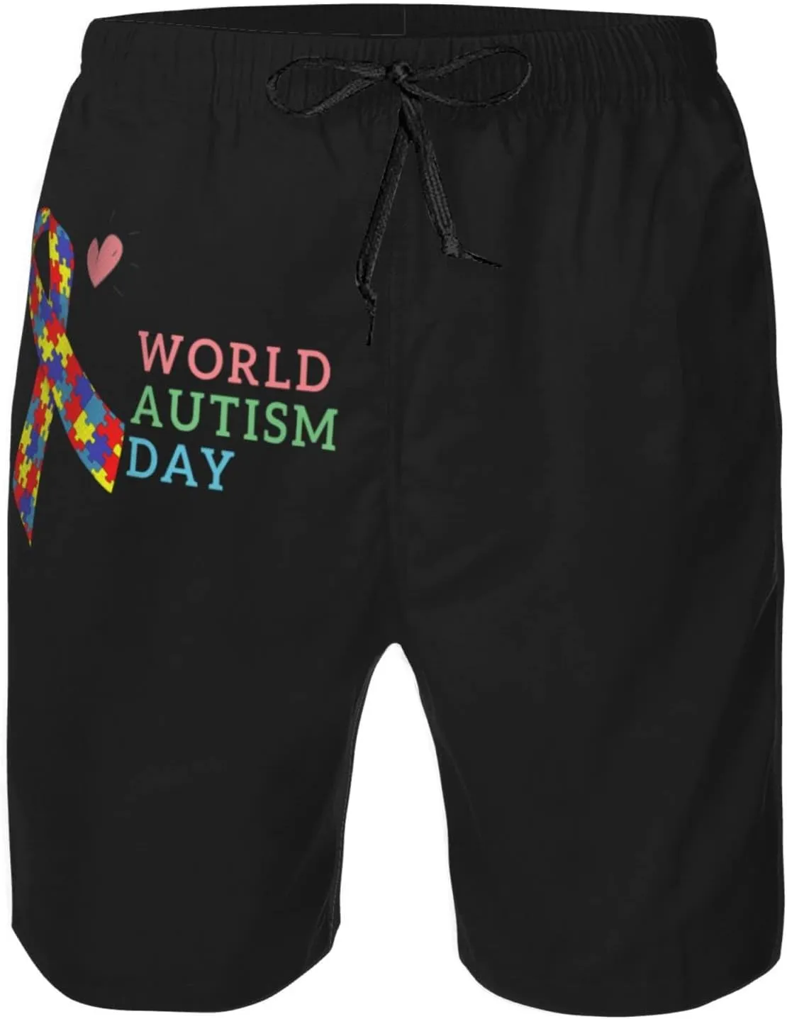 Men's Beach Shorts Drawstring Quick Dry Running Shorts Comfortable Loose Gym Shorts Swimsuit Pants with Pockets