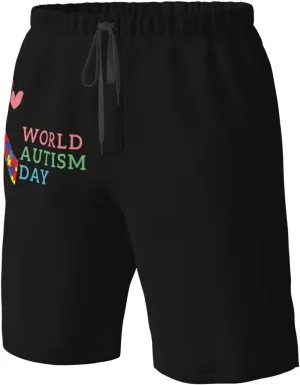 Men's Beach Shorts Drawstring Quick Dry Running Shorts Comfortable Loose Gym Shorts Swimsuit Pants with Pockets