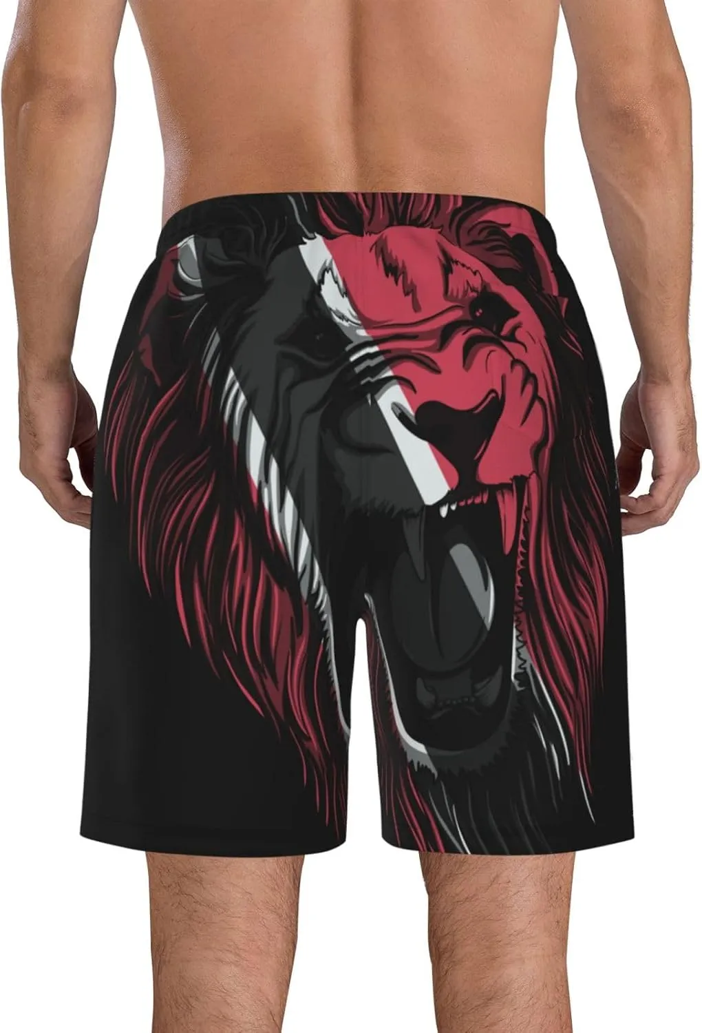 Men's Beach Shorts Drawstring Quick Dry Running Shorts Comfortable Loose Gym Shorts Swimsuit Pants with Pockets