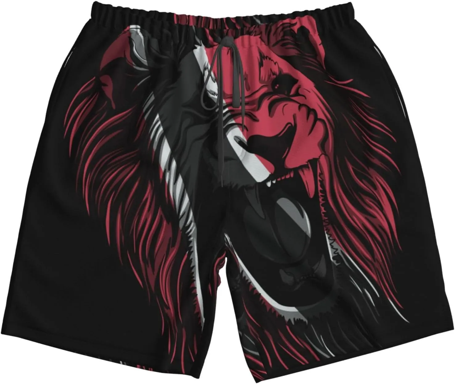 Men's Beach Shorts Drawstring Quick Dry Running Shorts Comfortable Loose Gym Shorts Swimsuit Pants with Pockets