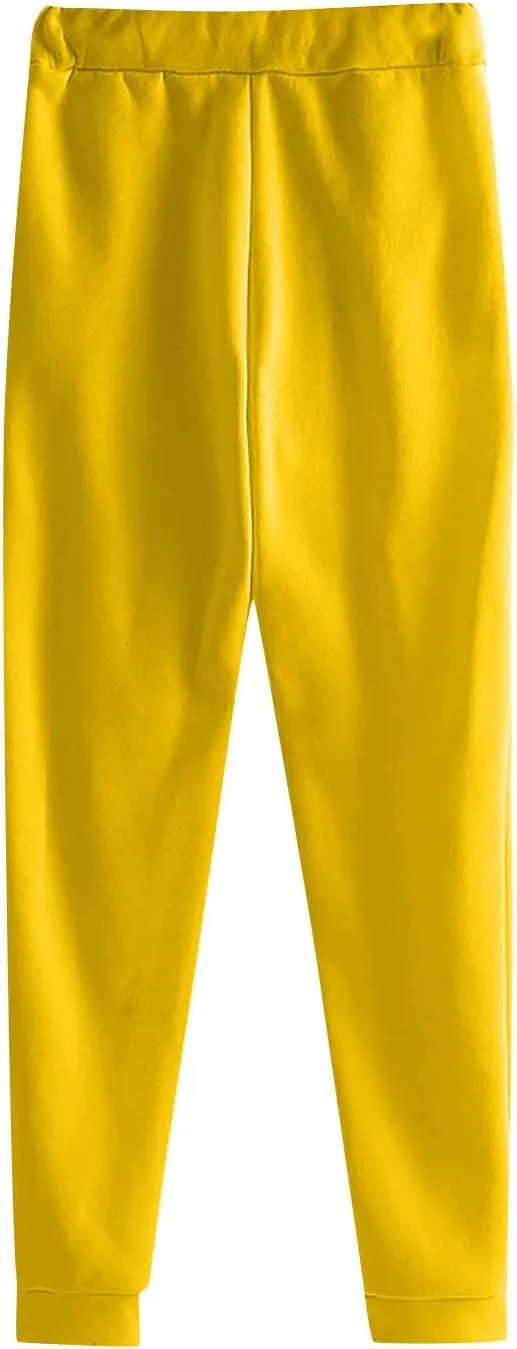Mens Cargo Pants Casual Drawstring Hiking Pants Joggers Athletic Workout Pants Loose Straight Sweatpants with Pockets