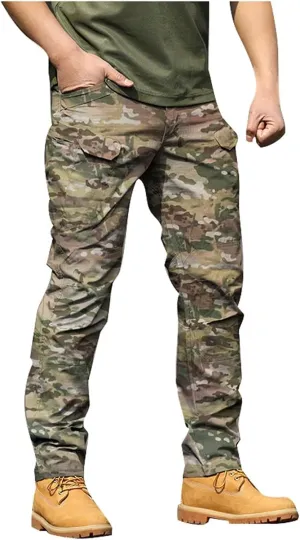 Mens Cargo Pants Hiking Pants Workout Joggers Relaxed Fit Flex Work Pants for Men