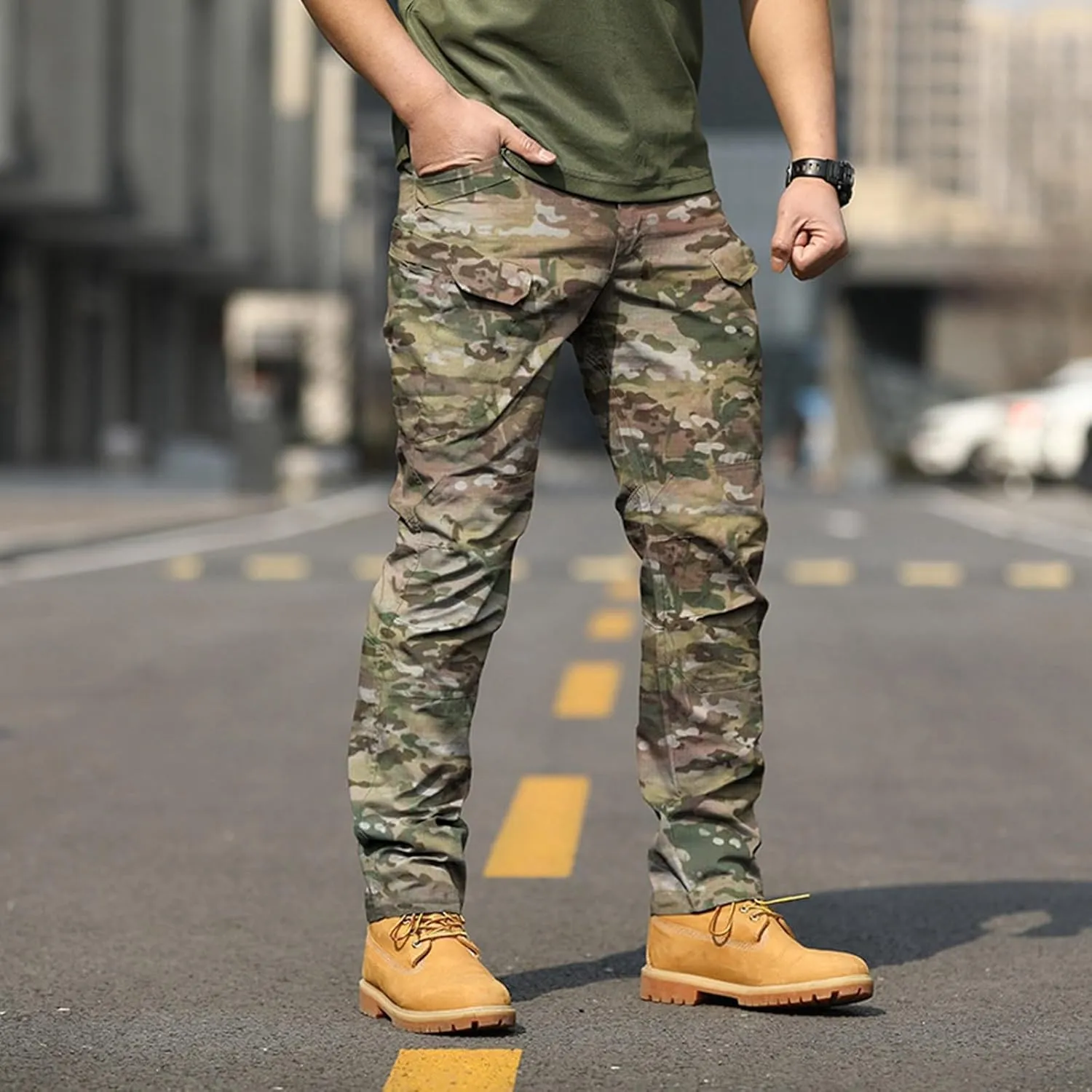 Mens Cargo Pants Hiking Pants Workout Joggers Relaxed Fit Flex Work Pants for Men