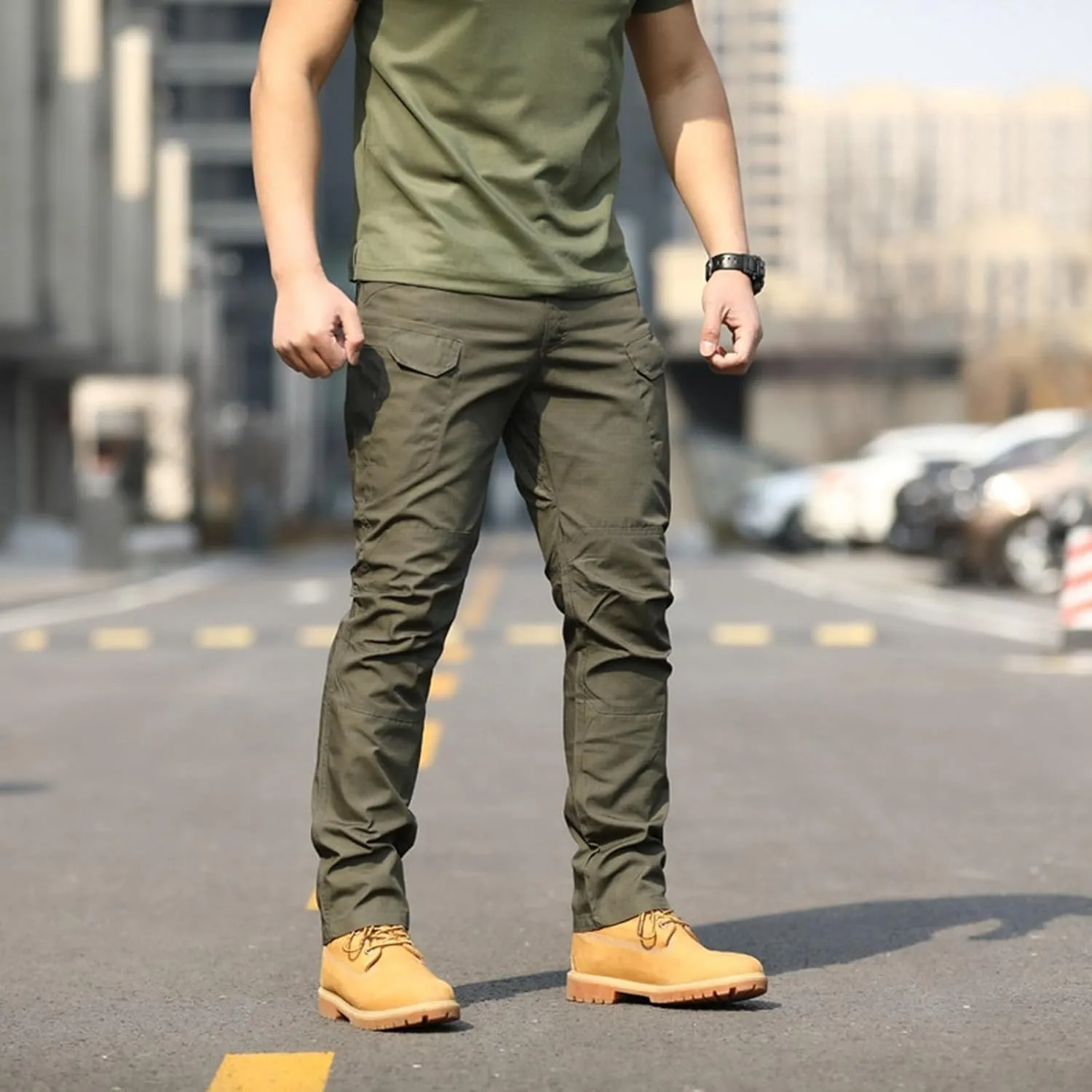 Mens Cargo Pants Hiking Pants Workout Joggers Relaxed Fit Flex Work Pants for Men