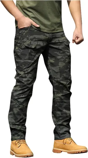 Mens Cargo Pants Hiking Pants Workout Joggers Relaxed Fit Flex Work Pants for Men