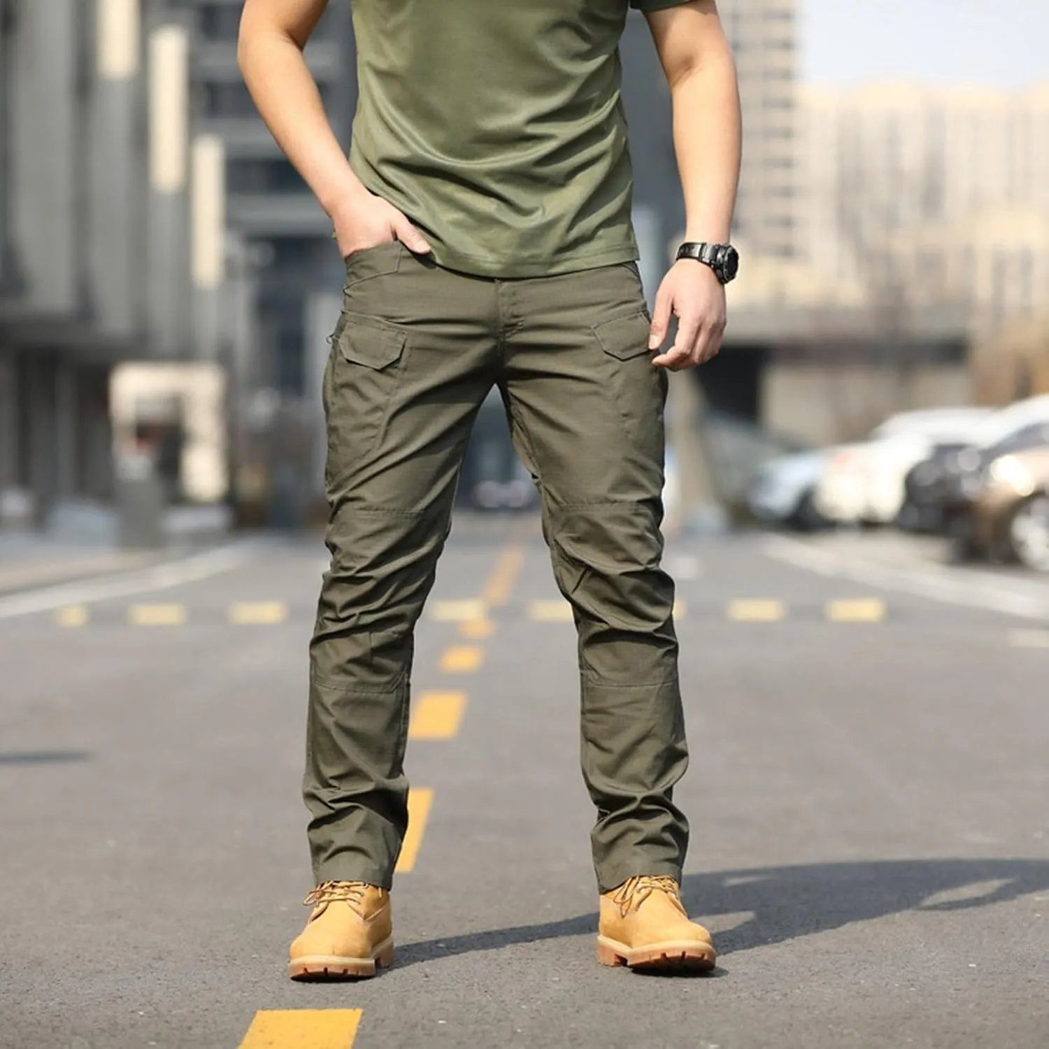 Mens Cargo Pants Hiking Pants Workout Joggers Relaxed Fit Flex Work Pants for Men