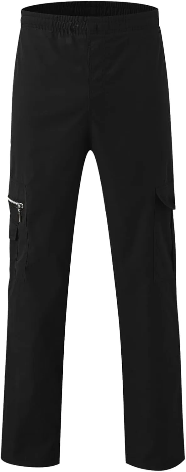 Men's Cargo Pants Jogger Hiking Sweatpants Casual Athletic Outdoor Cotton Trousers Relaxed Fit with Pockets