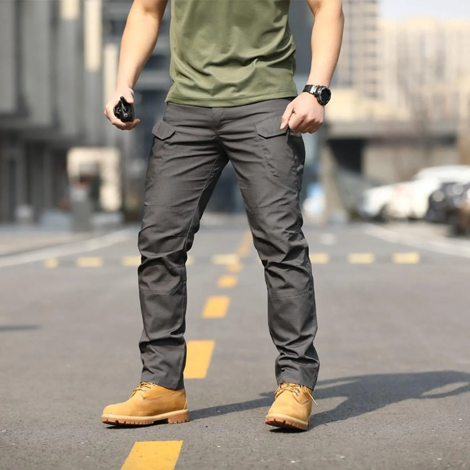 Mens Cargo Pants Relaxed Fit Casual Comfortable Lightweight Breathable Elastic Waist Workout Sweatpants Joggers