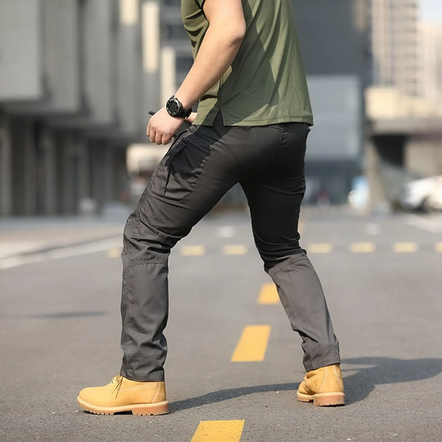 Mens Cargo Pants Relaxed Fit Casual Comfortable Lightweight Breathable Elastic Waist Workout Sweatpants Joggers