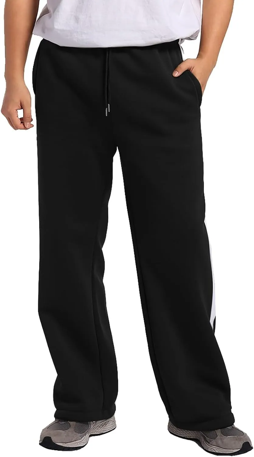 Men's Casual Cargo Pants Relaxed Fit Outdoor Hiking Workout Sweatpants, Stretch Drawstring Elastic Waist Jogger Pants