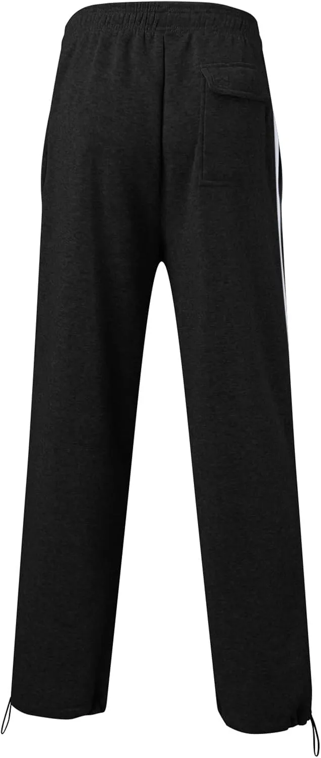 Men's Casual Cargo Pants Relaxed Fit Outdoor Hiking Workout Sweatpants, Stretch Drawstring Elastic Waist Jogger Pants