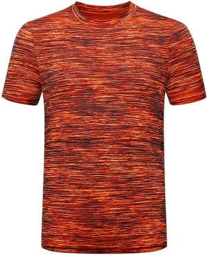 Men's Casual Crew Neck Sweatshirt Breathable Short Sleeve T Shirt Quick Dry Plain Performance Tee Workout Gym Activewear