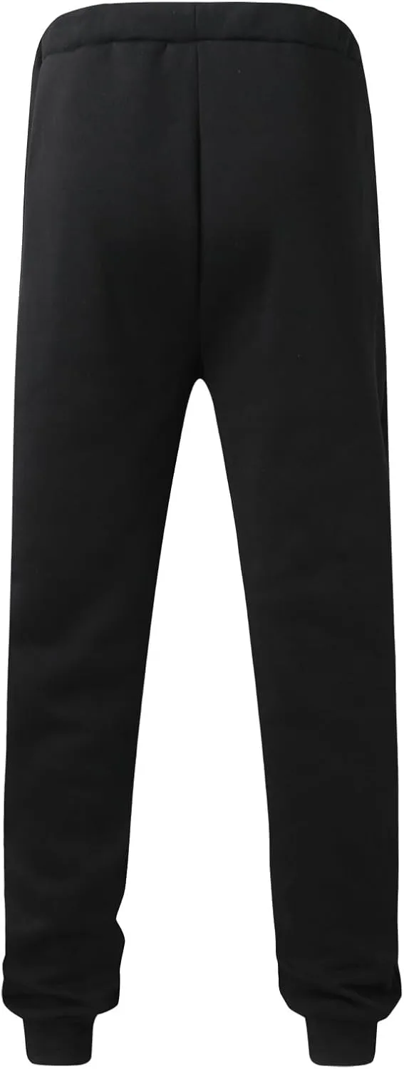 Men's Casual Joggers Sweatpants, Baggy Elastic Waist Drawstring Trousers Workout Long Sweat Pants with Zipper Pockets