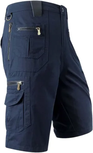 Mens Casual Tactical Cargo Shorts Summer Lightweight Camo Hiking Pants with Multi Pockets Athletic Active Gym Shorts