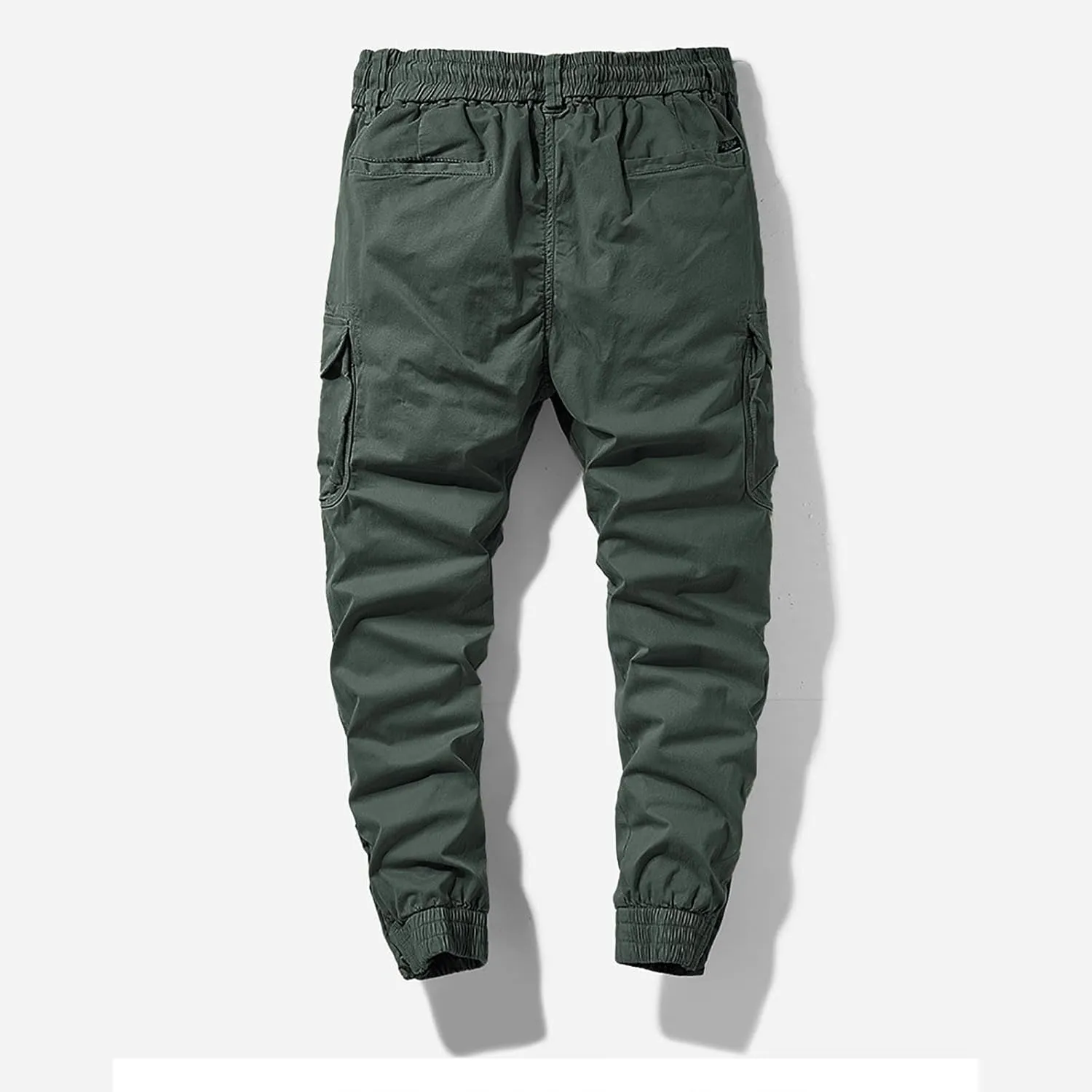 Men's Chino Pants Cargo Workout Lounge Jogger Work Tapered Streetwear Trousers Flap Pockets Baggy Pants