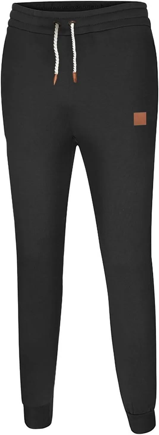 Mens Corduroy Cargo Pants, Baggy Casual Sweatpants, Athletic Drawstring Elastic Waist Relaxed Fit Pants with Pockets