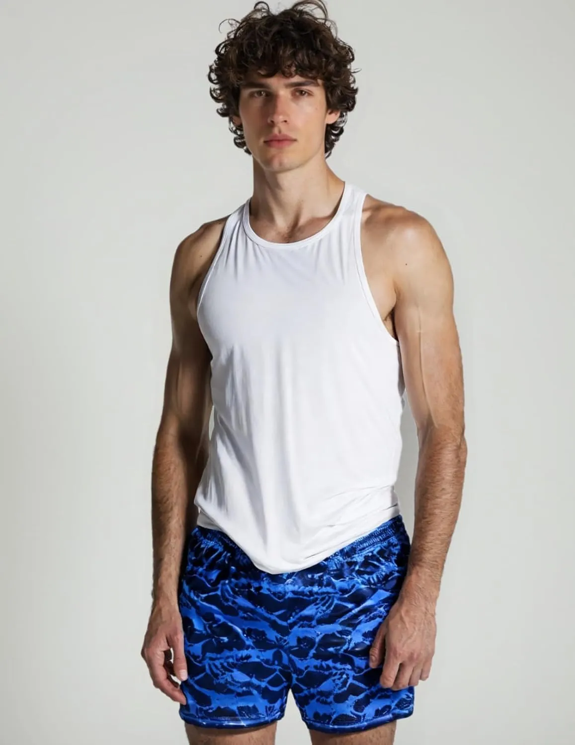Men's Graphic Basketball Shorts - Breathable Mesh Workout Shorts, Quick-Dry Gym & Beach, Streetwear Casual Athletic Shorts