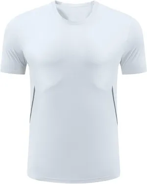 Men's Ice Silk Cooling Tshirt Short Sleeve Lightweight Top Quick Dry Breathable Stretch Workout Gym Training Activewear