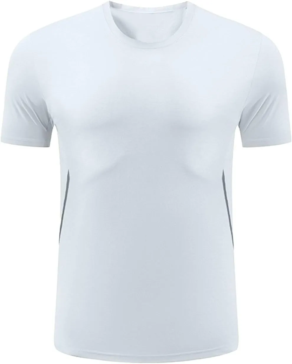 Men's Ice Silk Cooling Tshirt Short Sleeve Lightweight Top Quick Dry Breathable Stretch Workout Gym Training Activewear