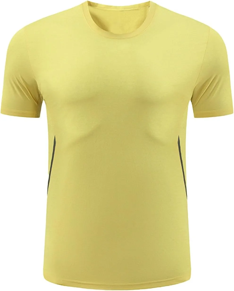 Men's Ice Silk Cooling Tshirt Short Sleeve Lightweight Top Quick Dry Breathable Stretch Workout Gym Training Activewear