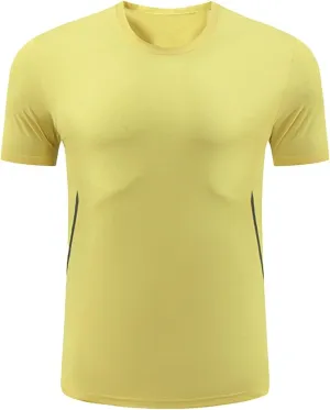 Men's Ice Silk Cooling Tshirt Short Sleeve Lightweight Top Quick Dry Breathable Stretch Workout Gym Training Activewear