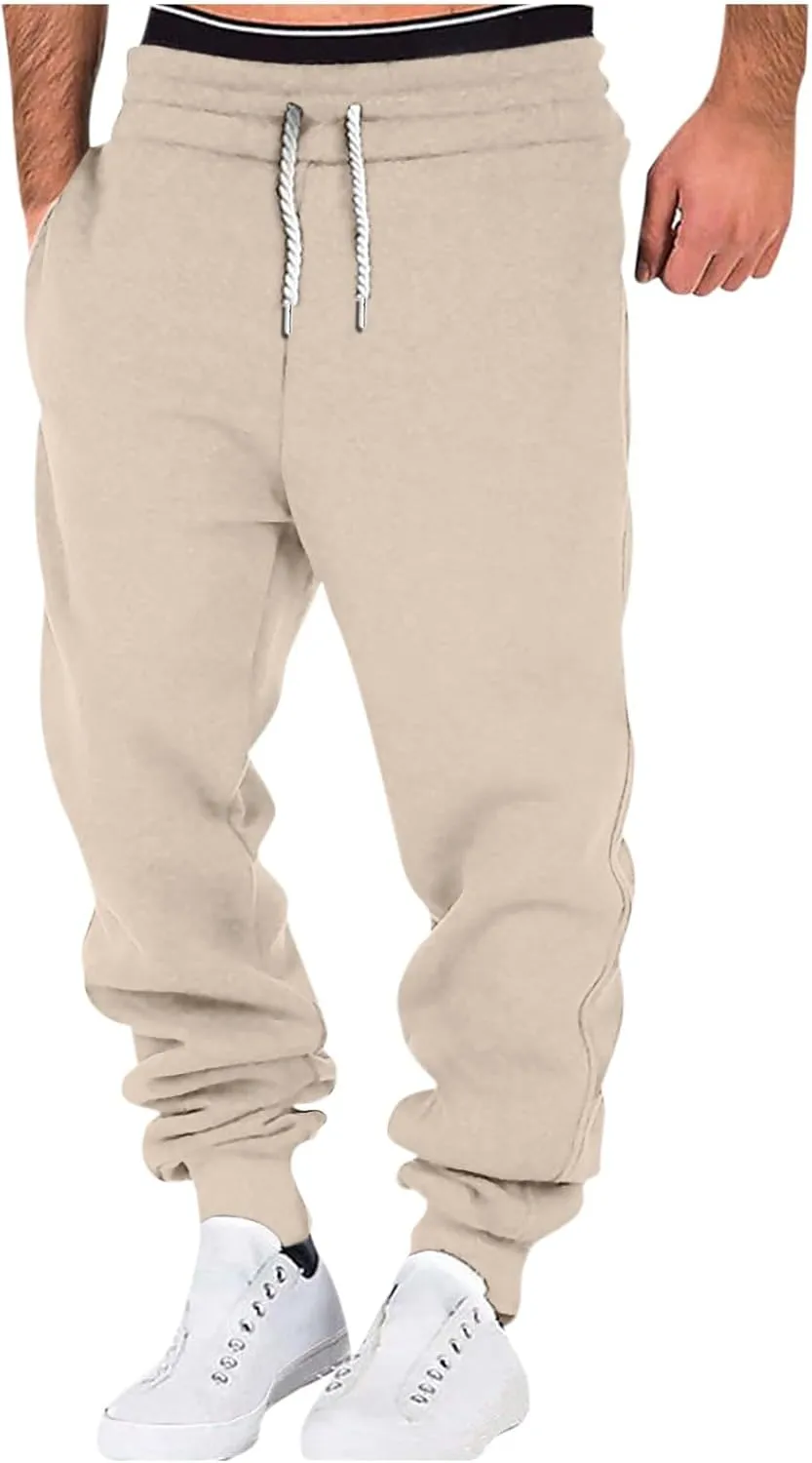 Mens Joggers Loose Fit Vintage Streetwear Cargo Joggers Men Lounge Tapered Elastic Waist Pants