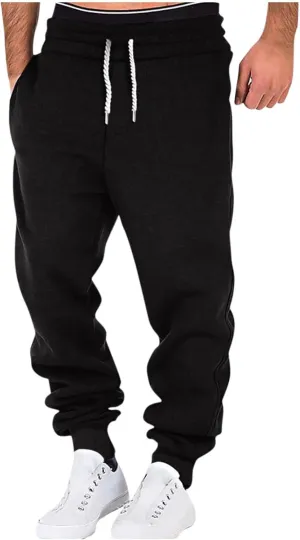 Mens Joggers Loose Fit Vintage Streetwear Cargo Joggers Men Lounge Tapered Elastic Waist Pants
