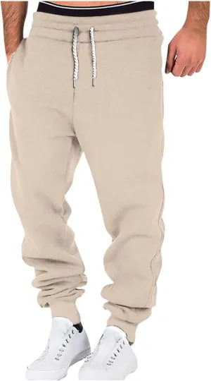 Mens Joggers Loose Fit Vintage Streetwear Cargo Joggers Men Lounge Tapered Elastic Waist Pants
