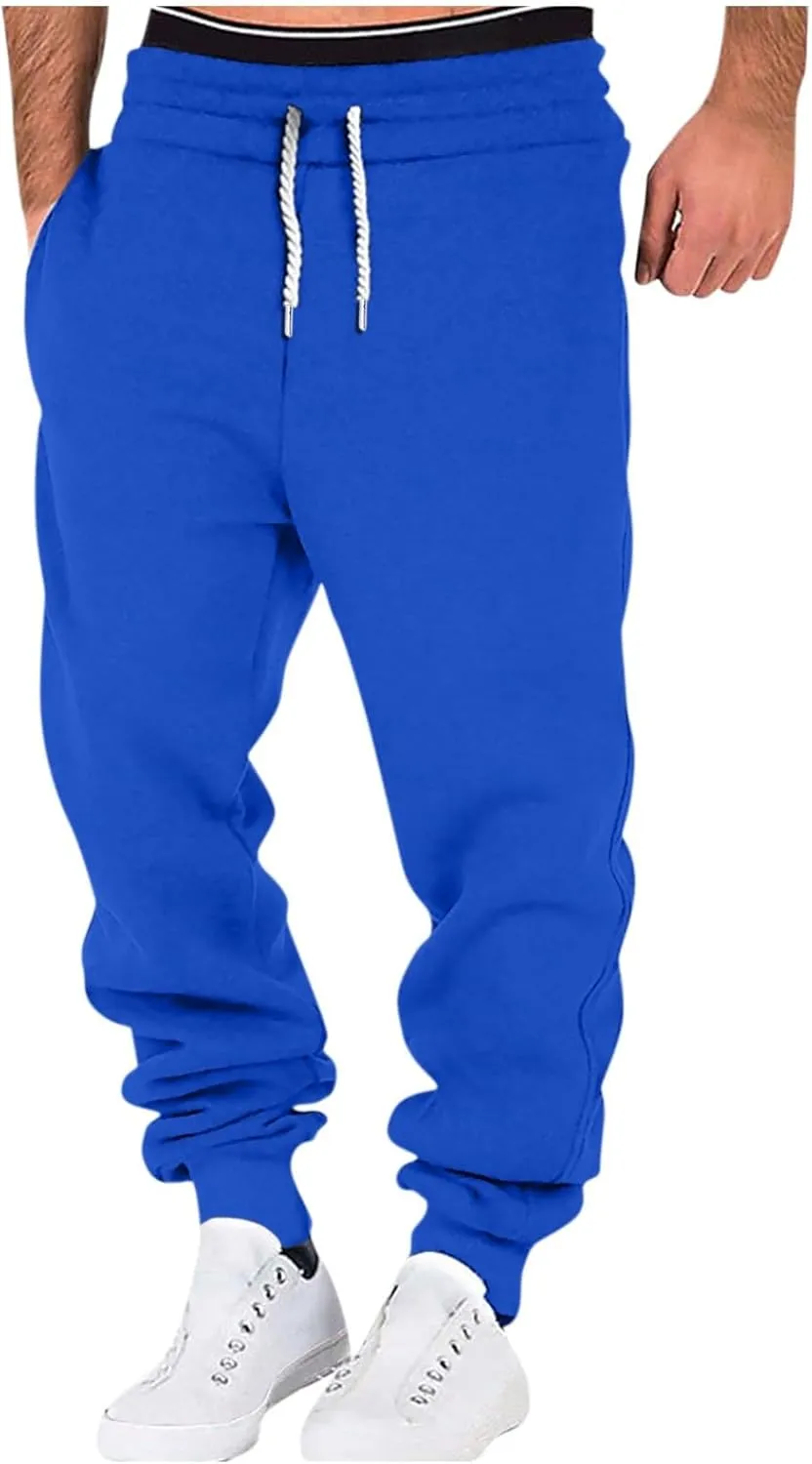 Mens Joggers Loose Fit Vintage Streetwear Cargo Joggers Men Lounge Tapered Elastic Waist Pants