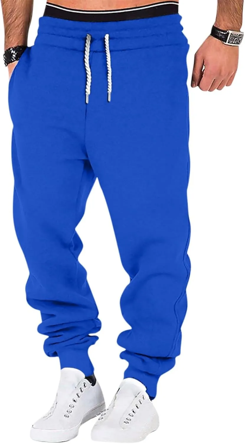 Mens Joggers Loose Fit Vintage Streetwear Cargo Joggers Men Lounge Tapered Elastic Waist Pants