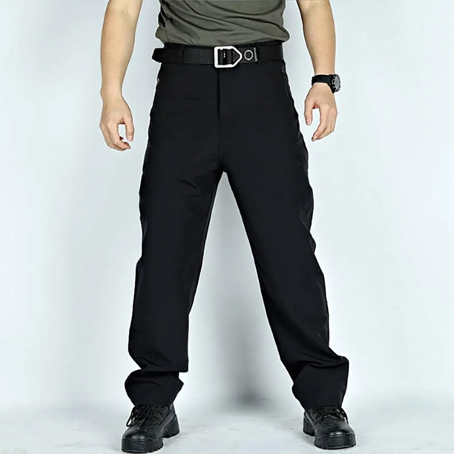 Men's Lightweight Cargo Pants Straight Leg Athletic Tactical Joggers Relaxed Fit Overalls Hiking Work Trousers