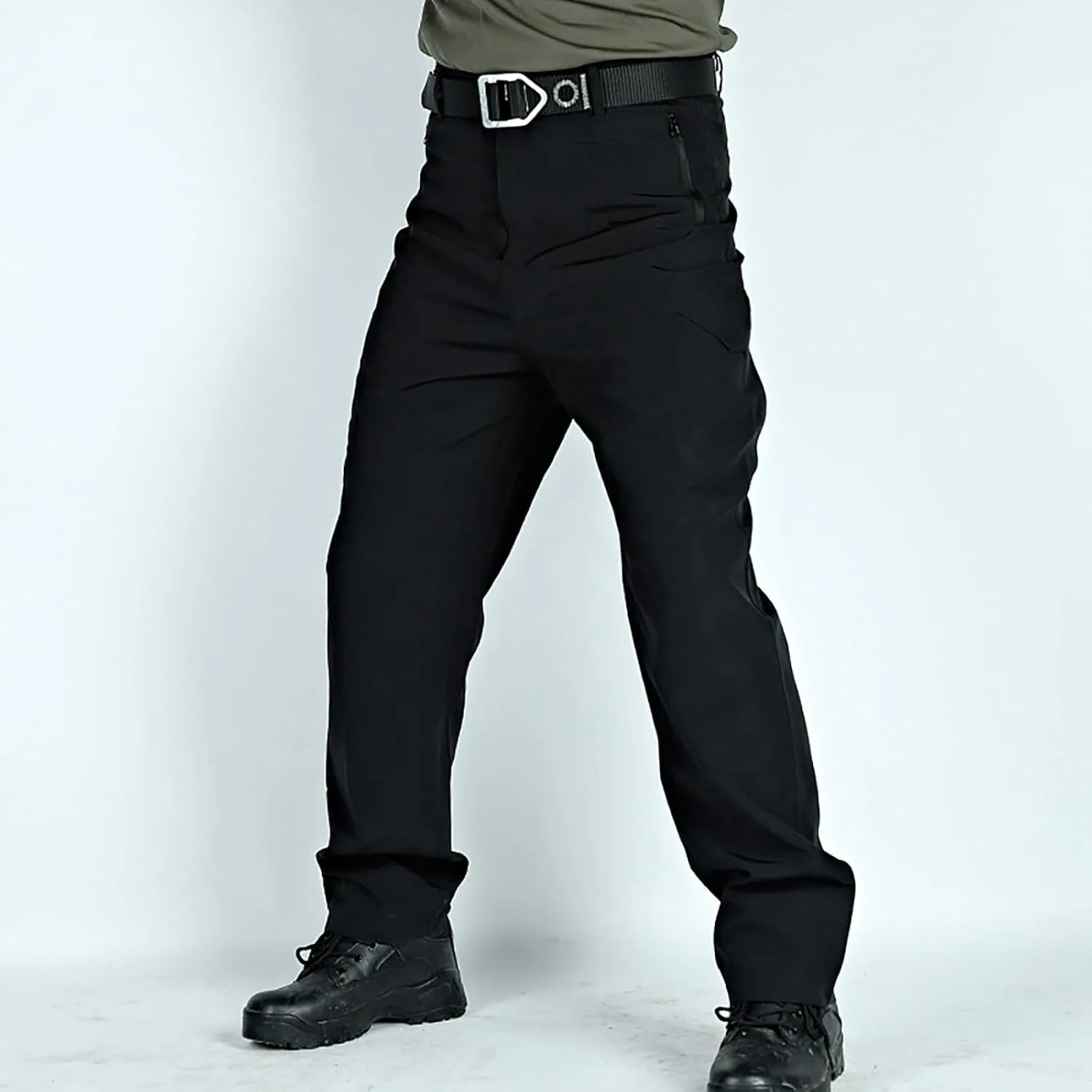 Men's Lightweight Cargo Pants Straight Leg Athletic Tactical Joggers Relaxed Fit Overalls Hiking Work Trousers