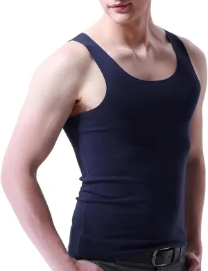Mens Muscle Shirts Sleeveless Quick Dry Tank Tops Summer Ice Silk Breathable Activewear Undershirt Stretch Loose Fit
