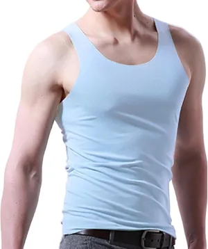 Mens Muscle Shirts Sleeveless Quick Dry Tank Tops Summer Ice Silk Breathable Activewear Undershirt Stretch Loose Fit