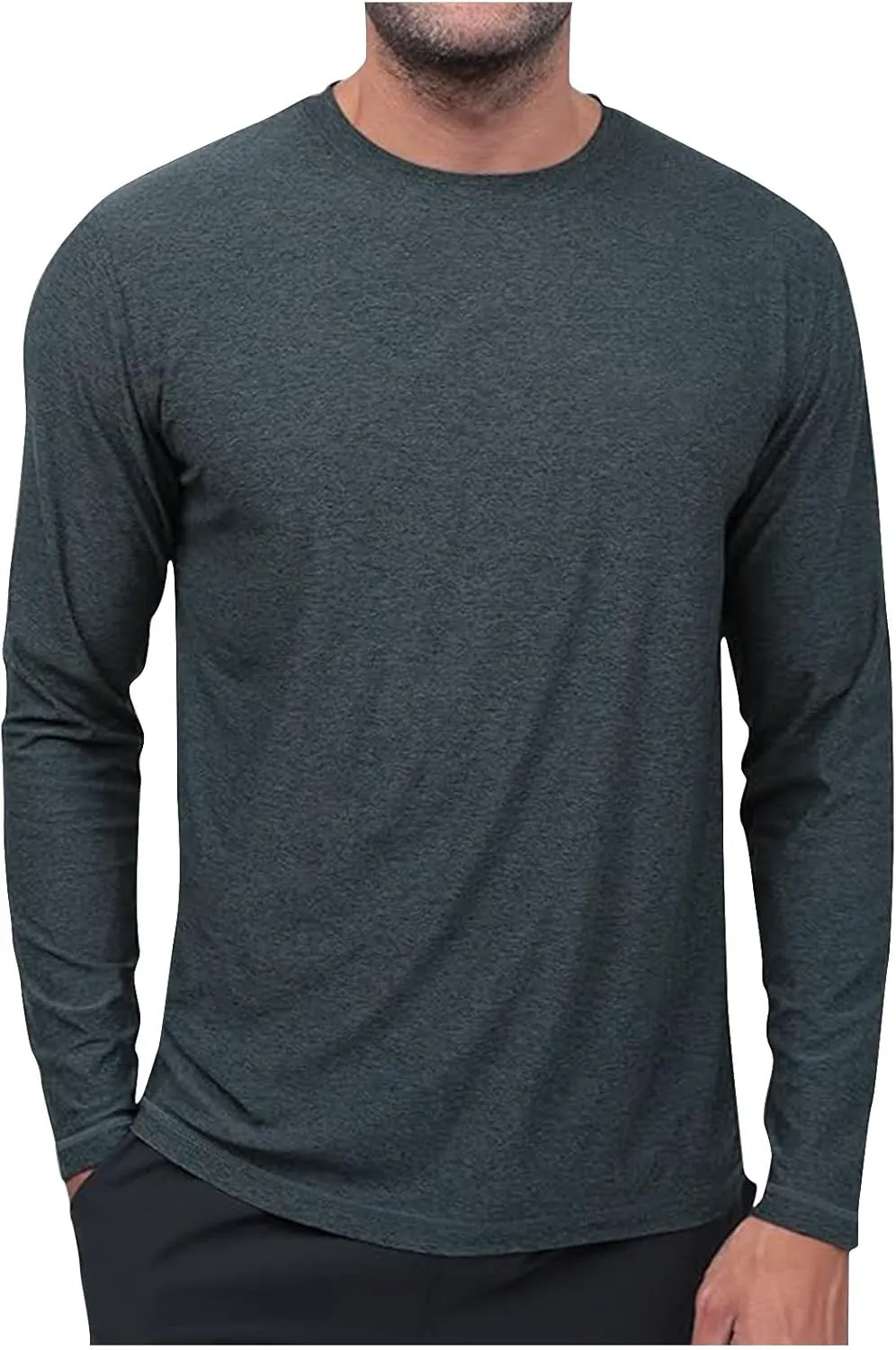 Men's Rash Guard Shirt SPF Sun Protection Long Sleeve Shirts Lightweight Breathable Quick Dry Fishing Swim T-Shirts