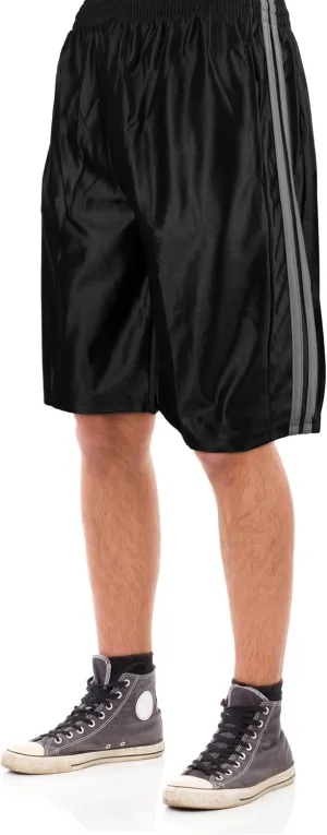Men's Shorts, Quick Dry Mesh Basketball Shorts, Mens Active Gym, Workout, Running Shorts-3162-Blk-Char-L