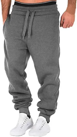 Mens Sweatpants with Pockets Baggy Big and Tall Jogger Sweatpants Cargo Joggers for Men Stretch Relaxed Fit Elastic