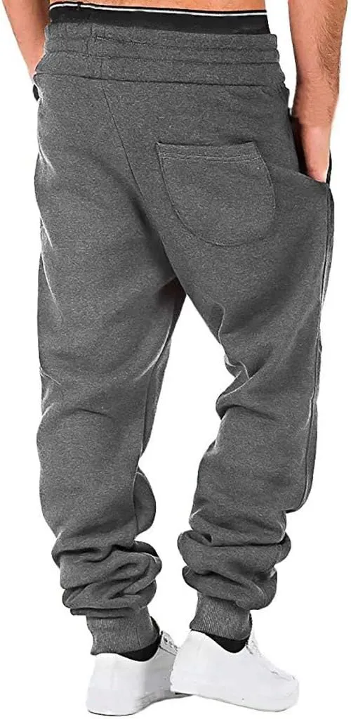 Mens Sweatpants with Pockets Baggy Big and Tall Jogger Sweatpants Cargo Joggers for Men Stretch Relaxed Fit Elastic
