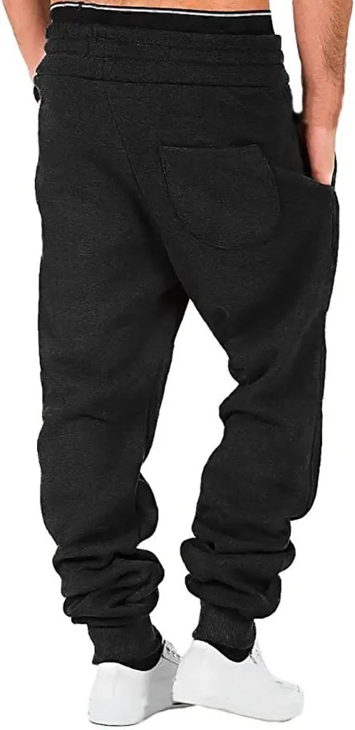 Mens Sweatpants with Pockets Big and Tall Fleece Jogger Sweatpant Mens Cargo Work Pants Relaxed Fit Baggy Sweatpants