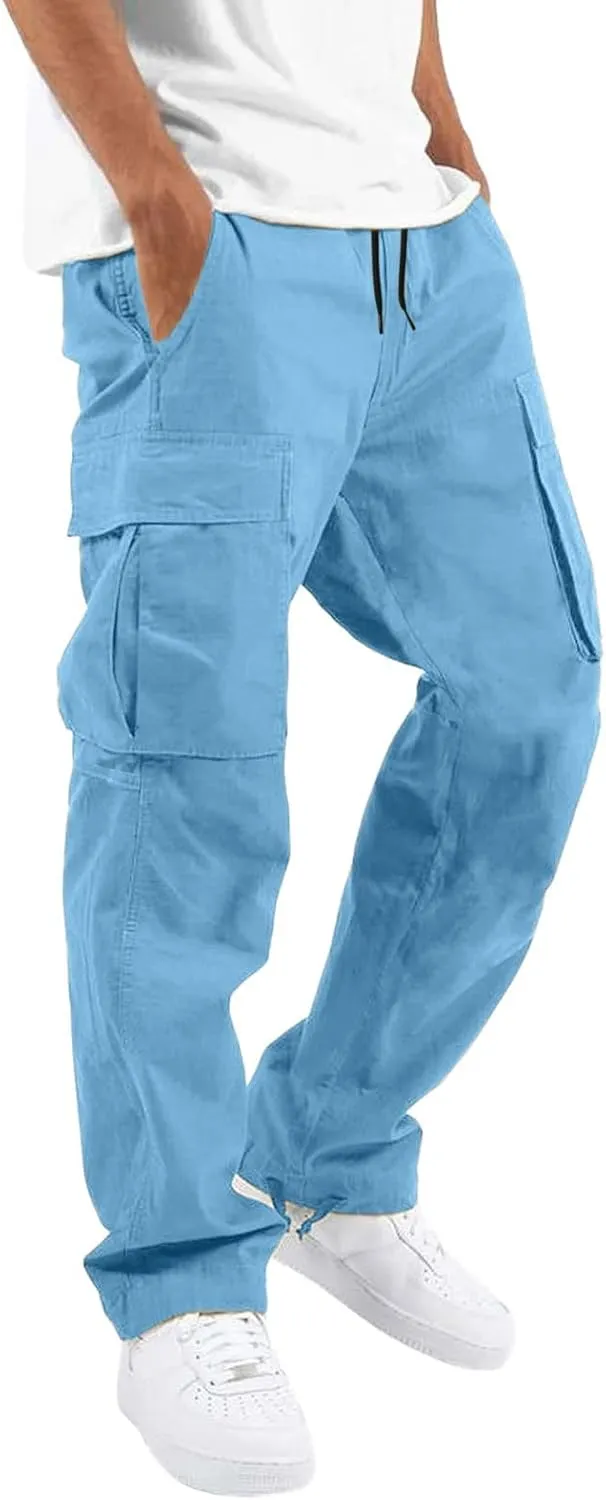 Mens Sweatpants with Pockets Big and Tall for Men Loose Fit Drawstring Pockets Sweatpants Athletic Workout Sweat Pants